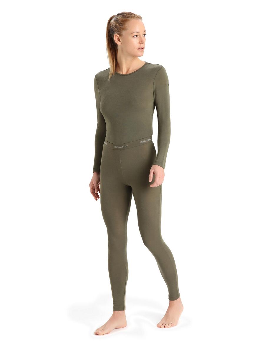 Loden Women's Icebreaker Merino 175 Everyday Thermal Leggings | USA 1544YXFU